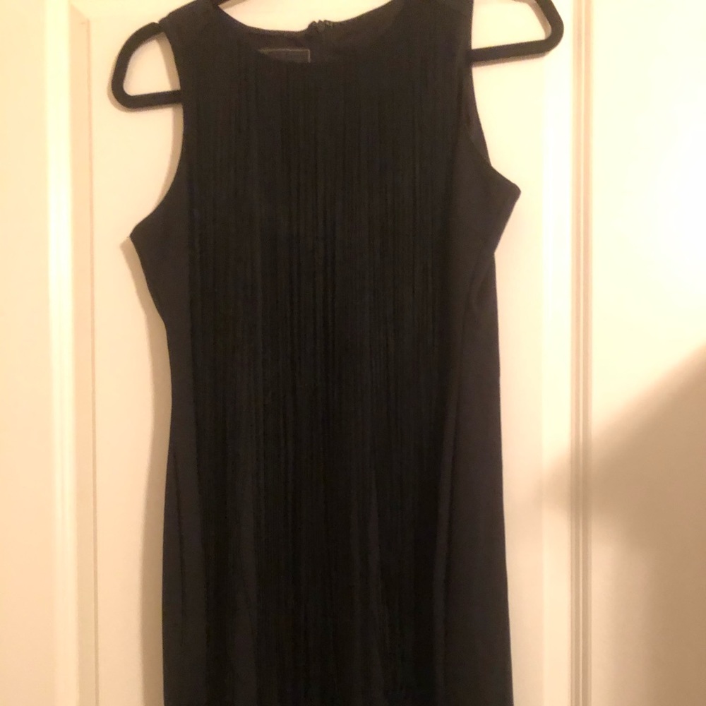 Fringe black dress
